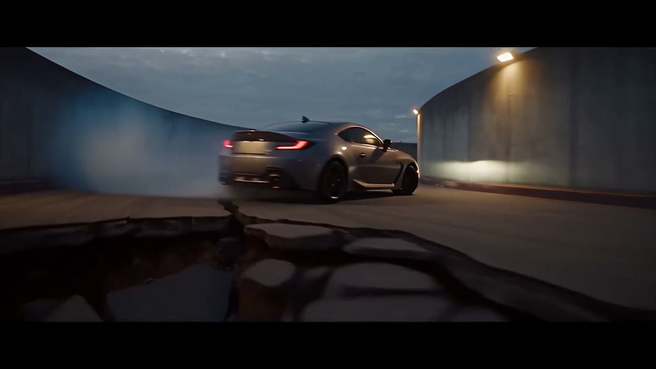 A cinematic car sequence from Vinc’s featured showcase